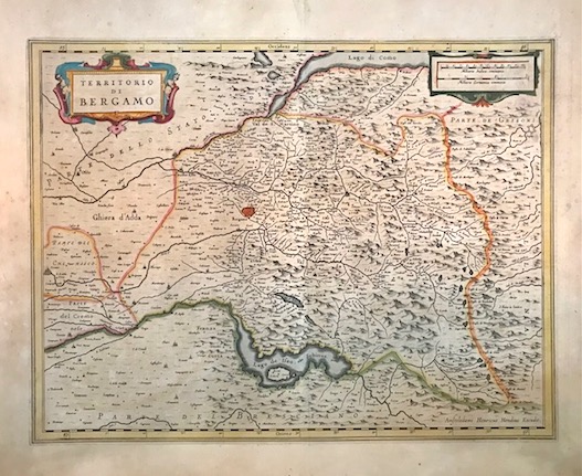 Mercator Gerard - Hondius Jodocus Territorio di Bergamo 1638 Amsterdam
